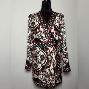 FARM Rio Passion Scarf Mini Wrap Dress Medium Boho Whimsigoth